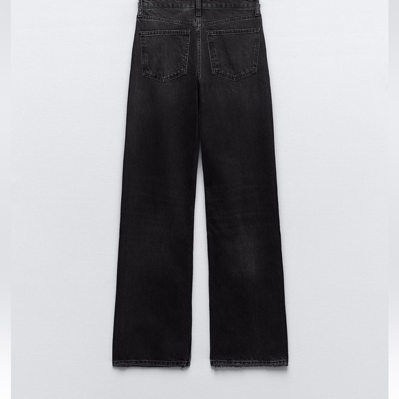 Zara Full Length TRF Mid-Rise Wide Leg Jeans - Picture 5 of 7